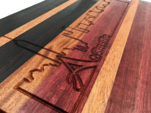 Alexander Smalls Engraving on Custom Cutting Board by Tazboards