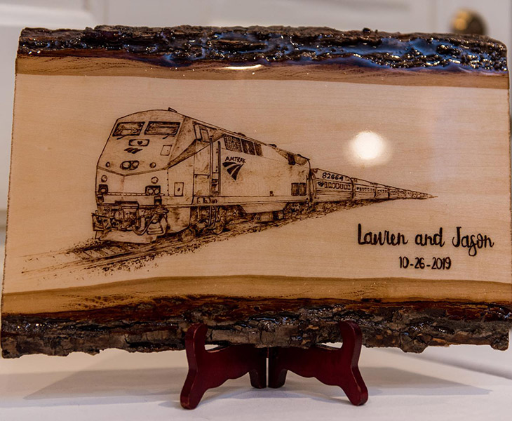 Train Pyrography by Tazboardspyro